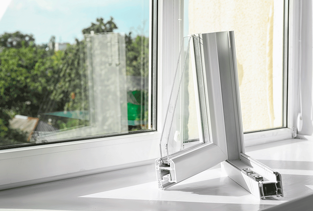 Double-glazed windows have two layers of glass